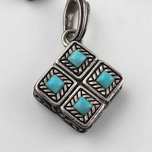 Barse 925 Sterling Silver Thai Turquoise Drop Earrings And Pendant - Picture 2 of 9